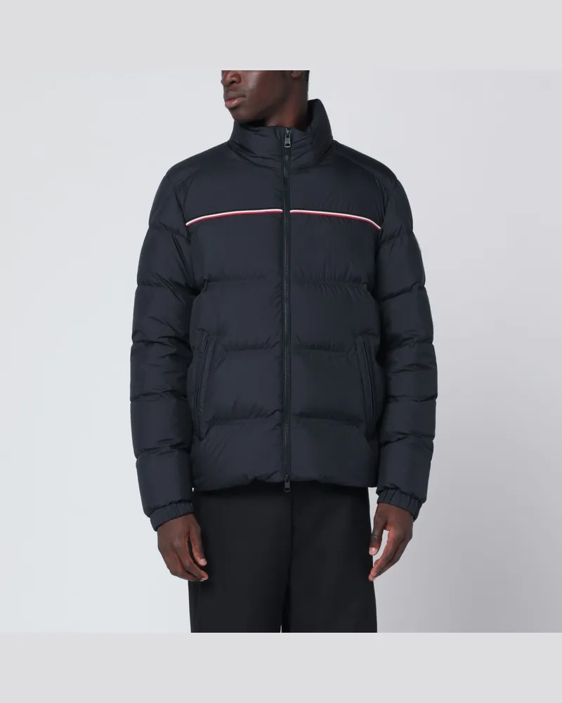Moncler Blaue Steppjacke mit Reißverschluss Blau