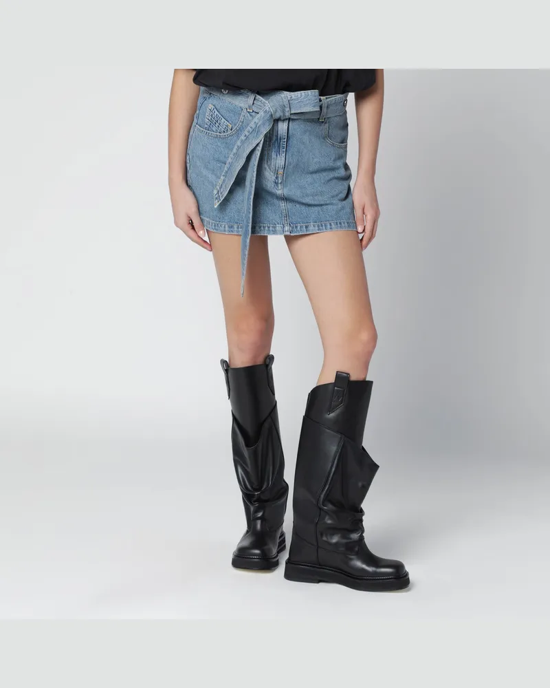 ATTICO Hellblaue Denim-Minirock Blue