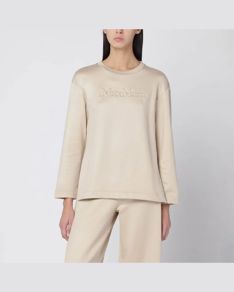 Max Mara Beiges Sweatshirt aus Seidenmischung Beige