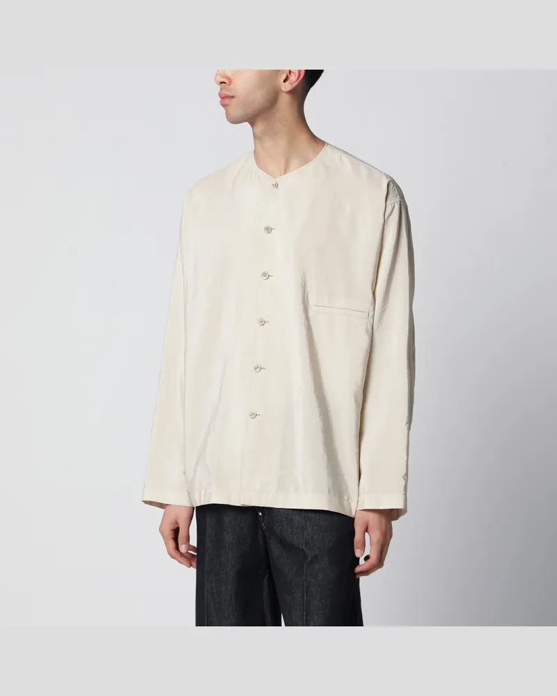 Christophe Lemaire Hellbeiges Hemd aus Seidenmischung Beige