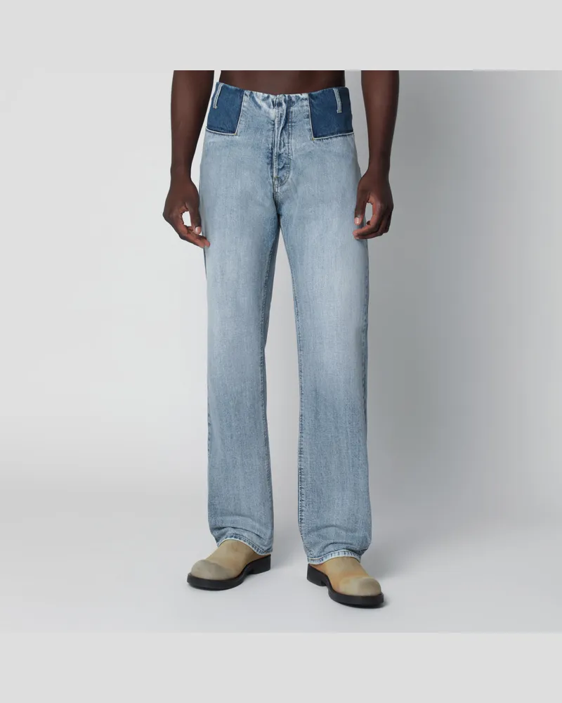 Maison Margiela Patchwork-Jeans aus indigoblauem Denim Blue