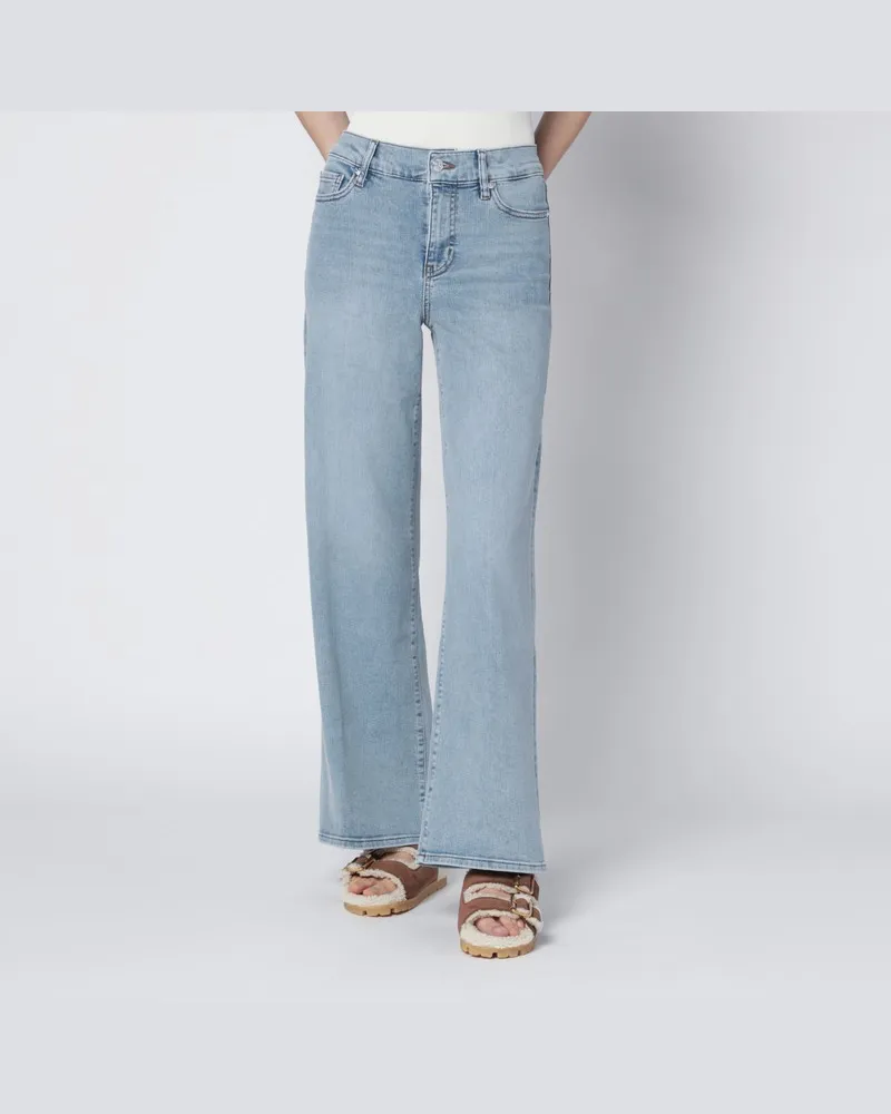 Frame Denim Le Slim Palazzo Jeans in Tribute Hellblau Hellblau