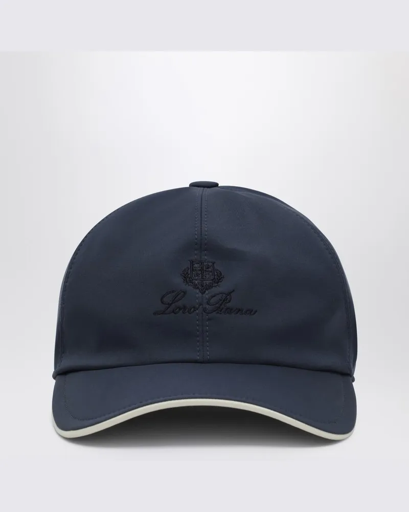 Loro Piana Marineblaue/elfenbeinfarbene Baseballmütze Blau