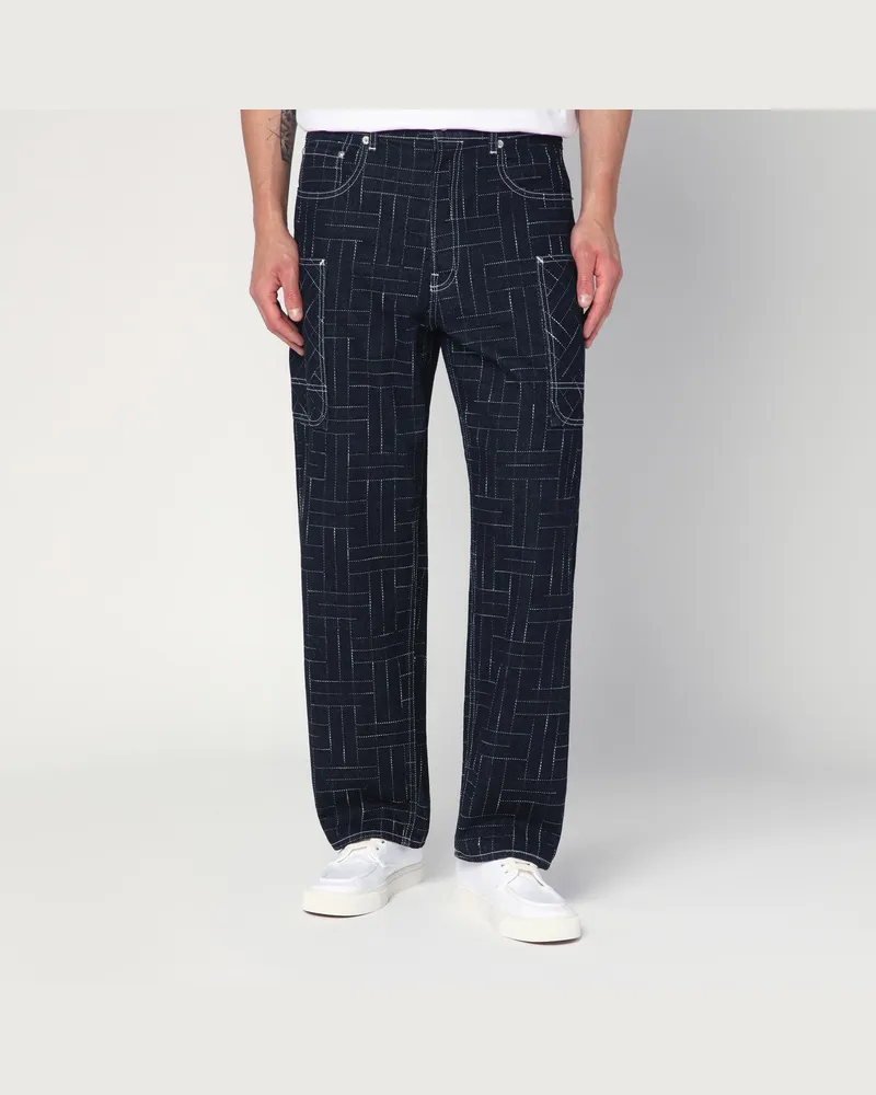 Kenzo Waves blaue Cargo-Jeans Blue