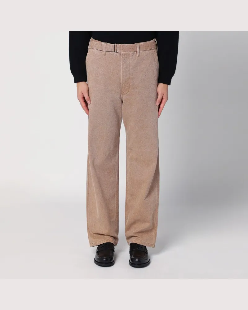 AURALEE Hellbraune Hose aus Baumwolle Braun