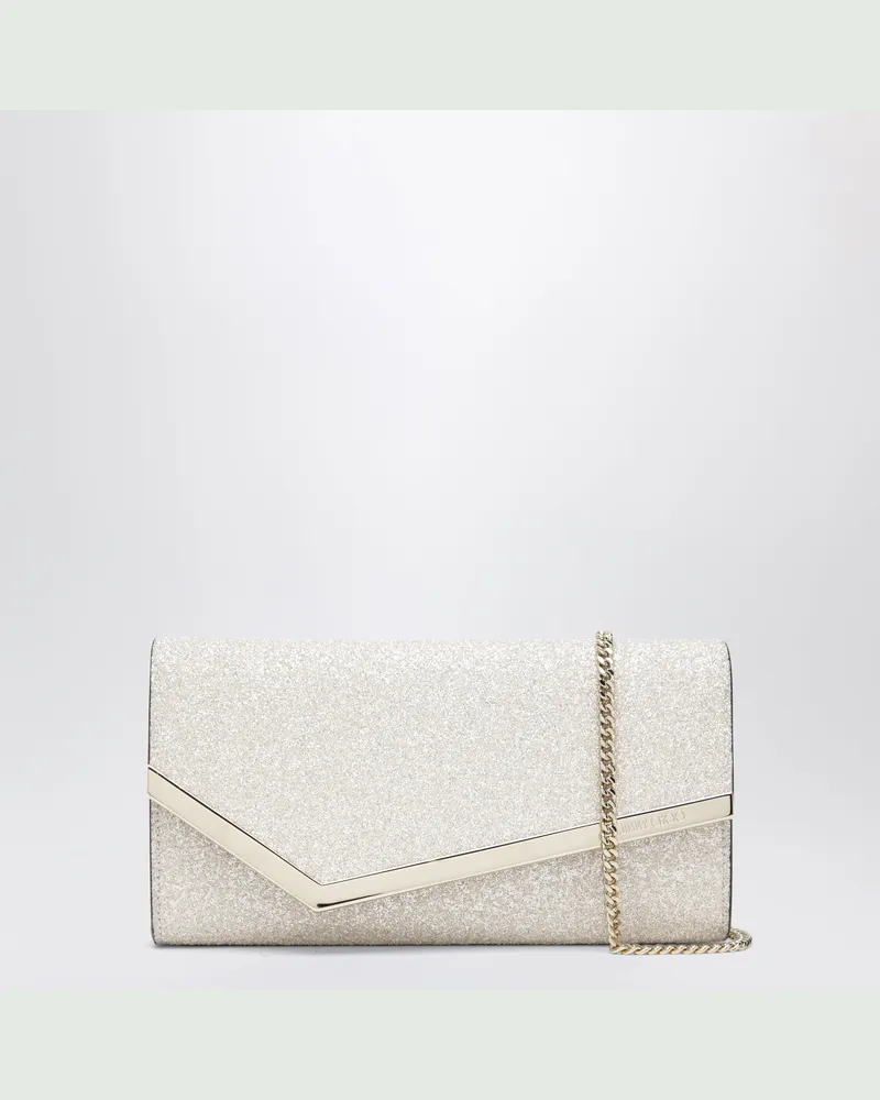 Jimmy Choo Emmie Pochette Mit Hellgoldenem Mikroglitter 