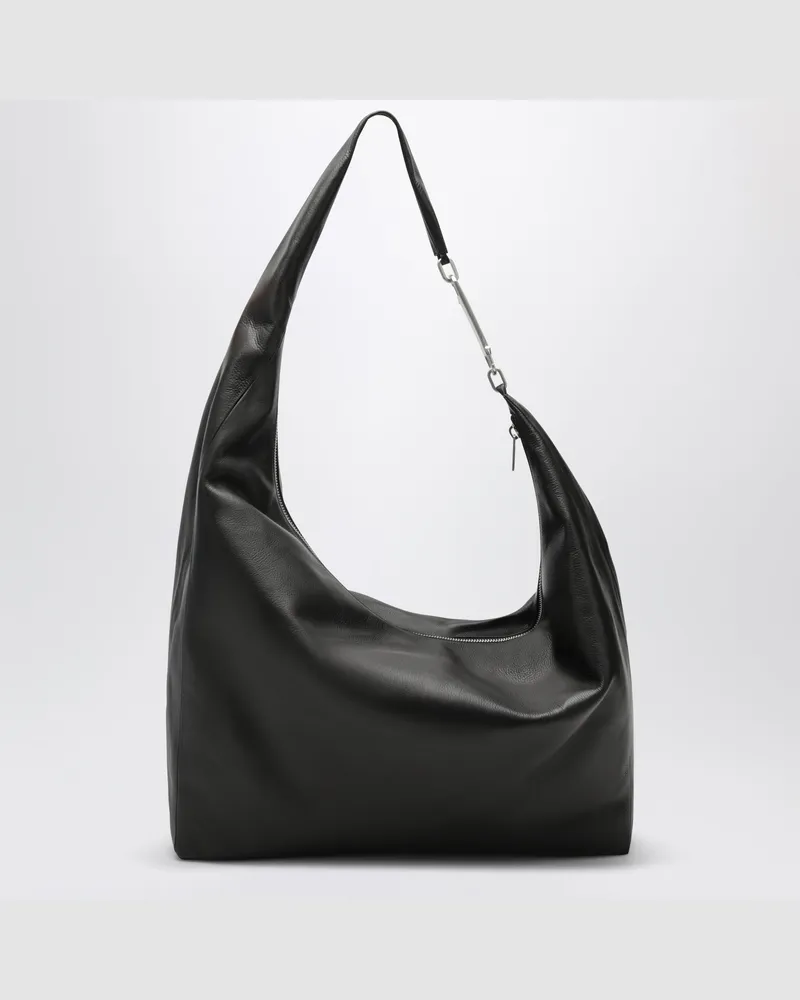 Rick Owens Tasche Gemini aus genarbtem Kalbsleder in Schwarz Black