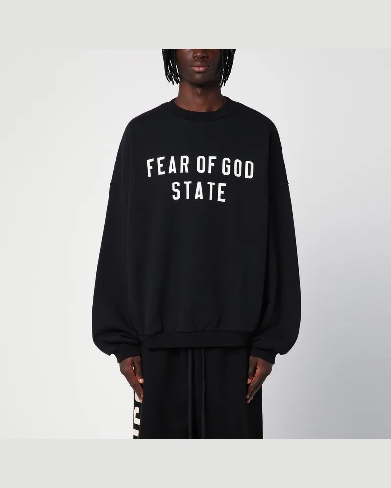 Fear of God Schwarzes Sweatshirt mit Logostickerei Schwarz