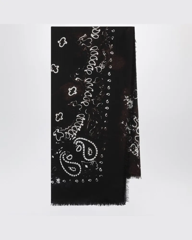 Destin Marineblauer Jil Schal aus Wolle Blau