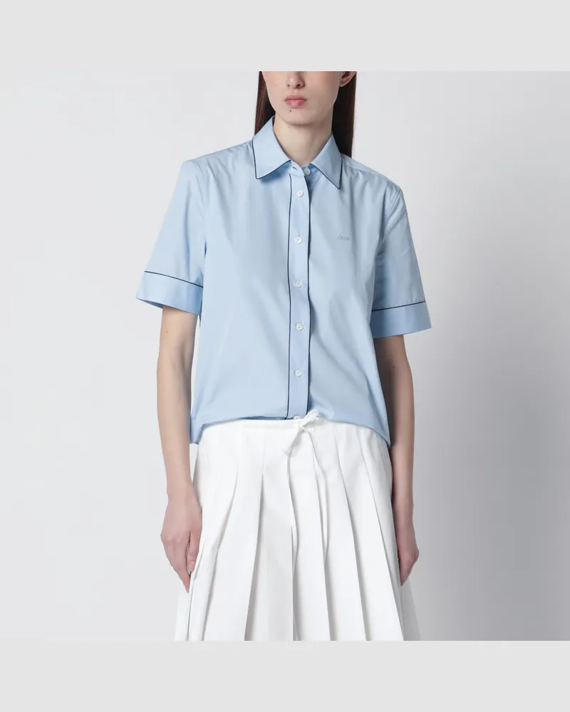 Prada Himmelblaues Baumwollhemd 
