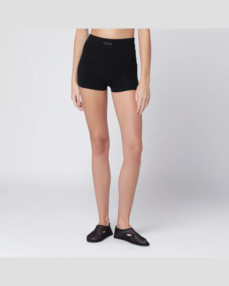 Fear of God Schwarze Culotte aus stretchigem Waffle-Stoff Black