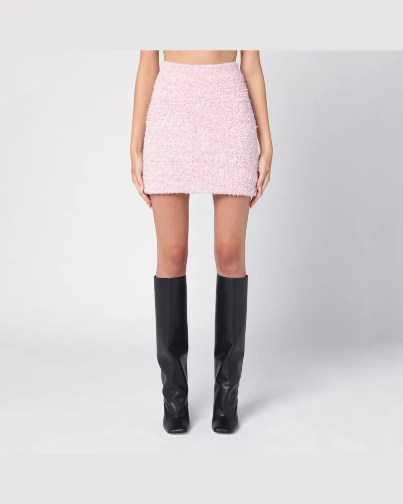 Balenciaga Rosa Minirock aus Baumwoll-Tweed-Mischung 