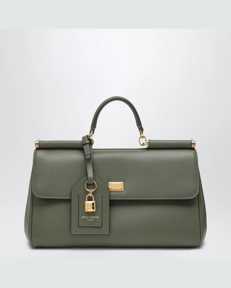 Dolce & Gabbana My Sicily Handtasche aus olivgrünem Leder Green