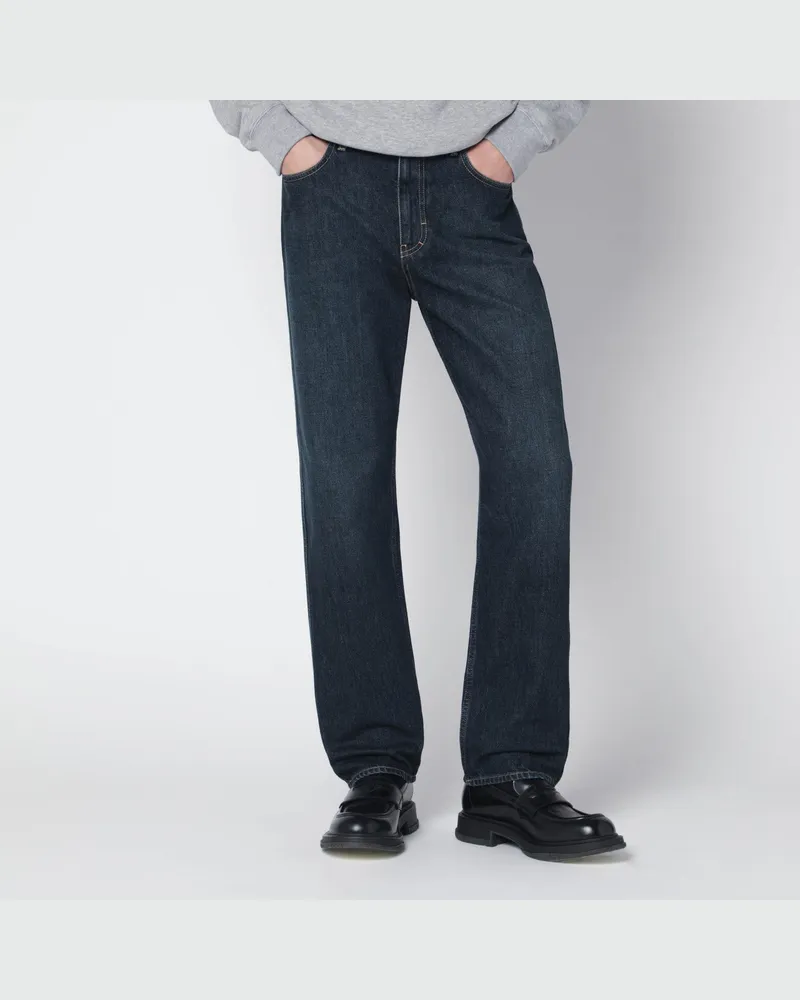 Gucci Blaue Slim-Fit-Jeans im Dé­lavé-Look White
