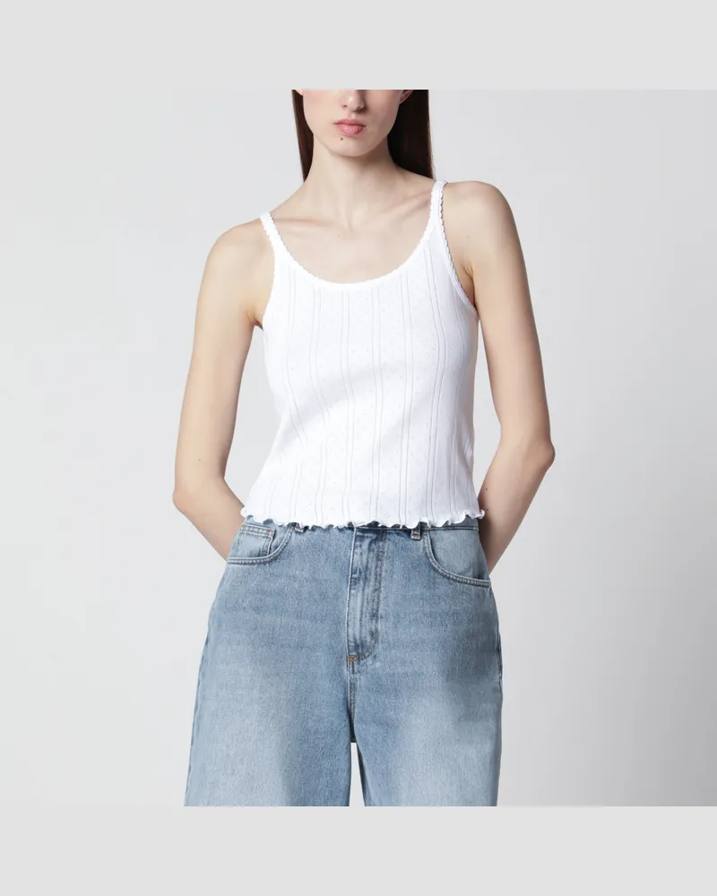 Róhe Weißes Tanktop aus Bio-Baumwolle White