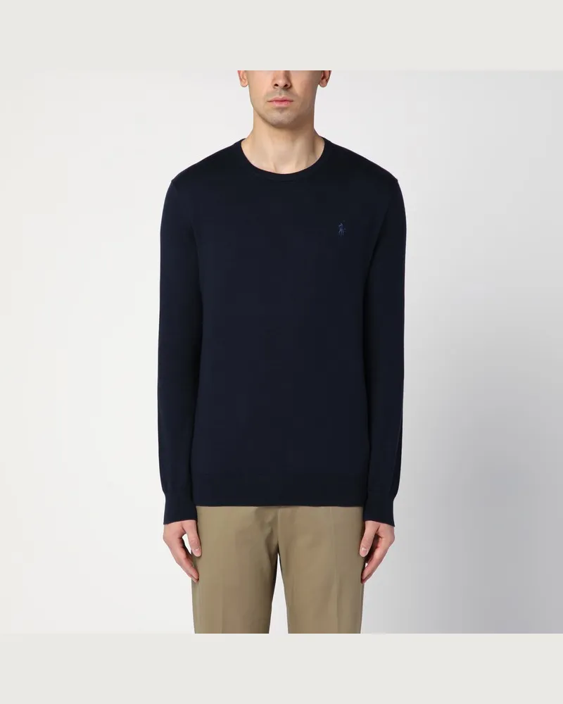 Ralph Lauren Marineblaues Sweatshirt aus Pima-Baumwolle Blau
