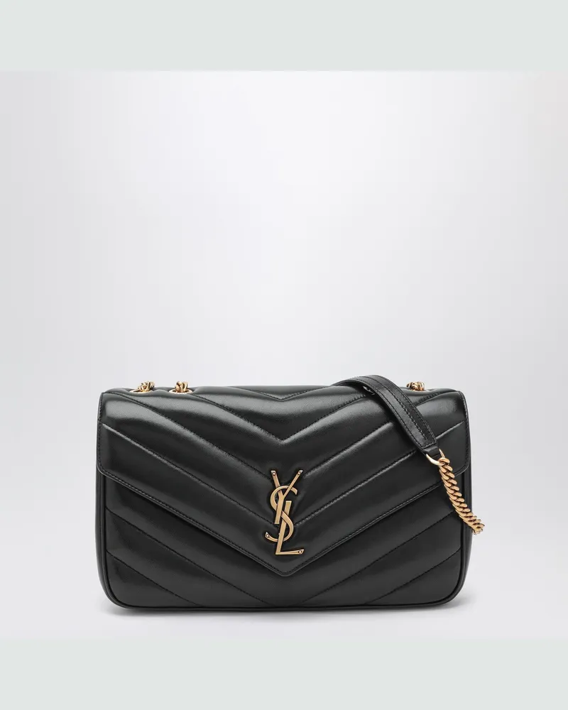 Saint Laurent Tasche LouLou Medium aus schwarzem Leder Black