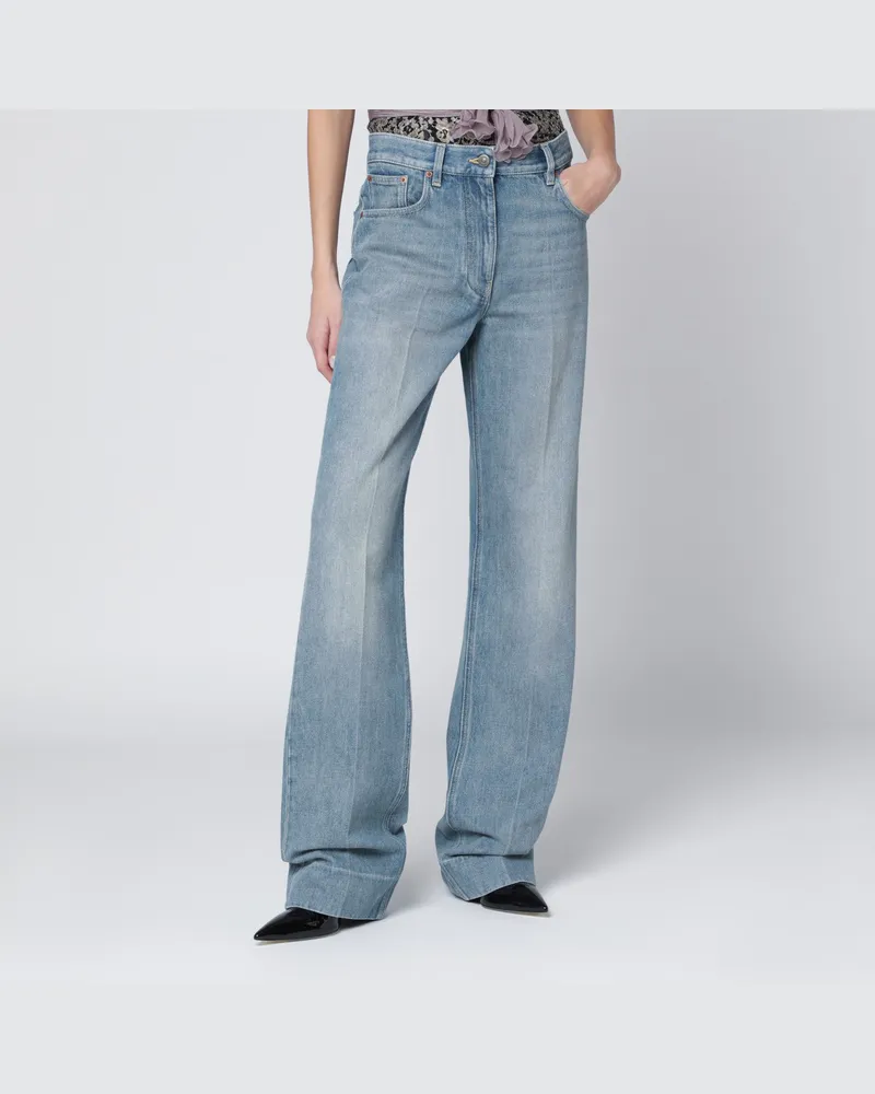 Valentino Garavani Hellblaue Jeans mit Wascheffekt Blue