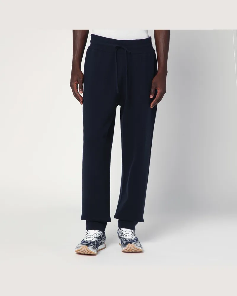 Burberry Navyblaue Jogginghose aus Kaschmirmischung Blau