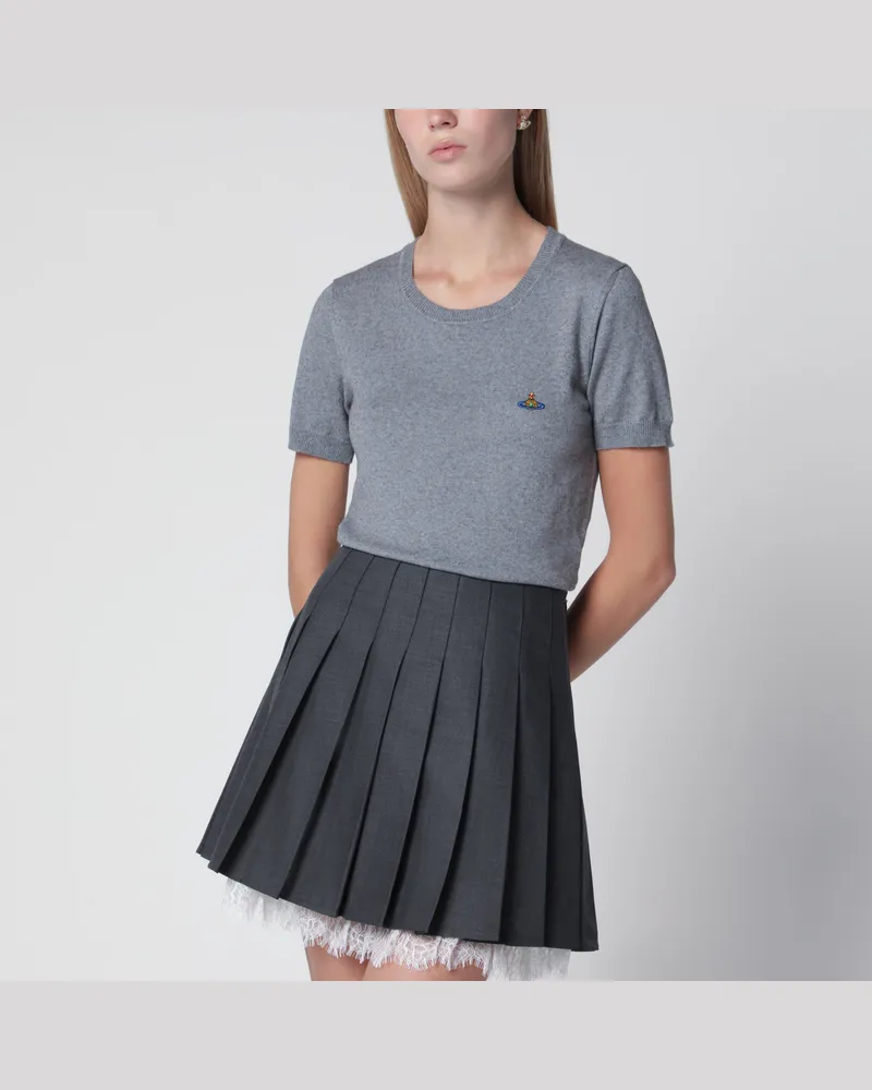 Vivienne Westwood Bea T-Shirt aus Baumwolle-Kaschmir in Dunkelgrau Grey