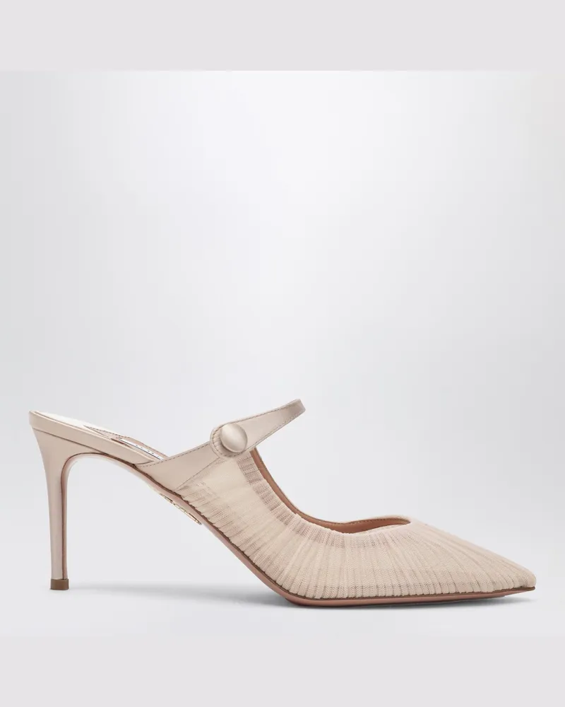 Aquazzura Voile Mule 75 puderrosa 