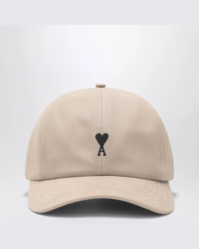 AMI Paris Ami De Coeur Baseballkappe Kaffee-Milch Braun