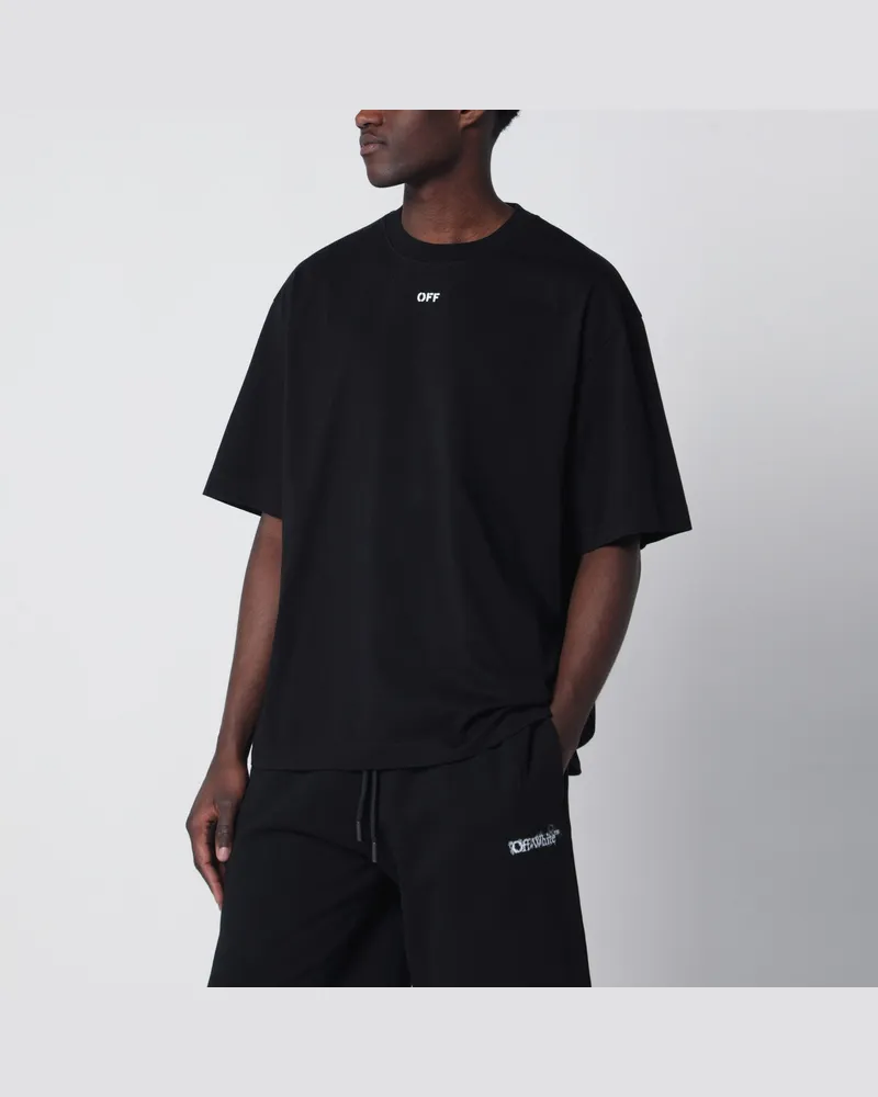 OFF-WHITE Schwarzes T-Shirt mit OFF Logo Black