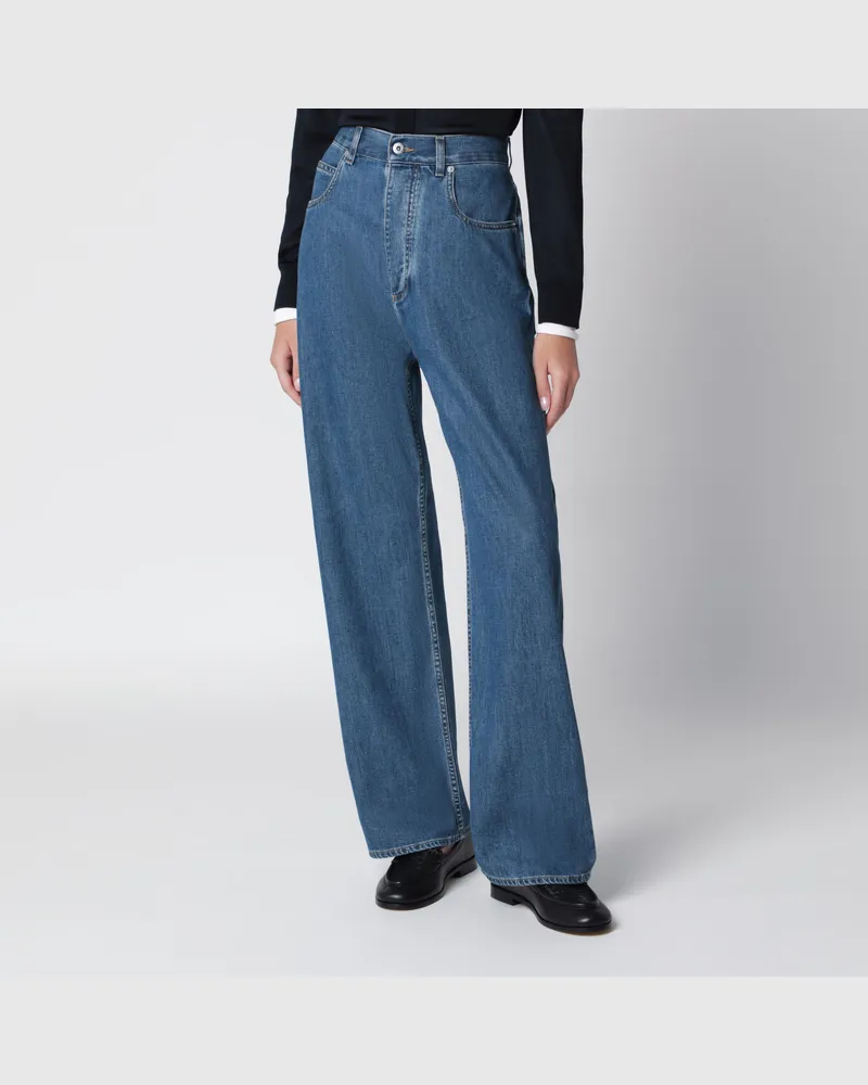 Bottega Veneta High-Waist-Jeans aus blauem Denim Blue