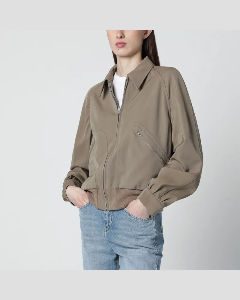 Maison Margiela Beige Jacke aus Schurwolle mit Reißverschluss Beige