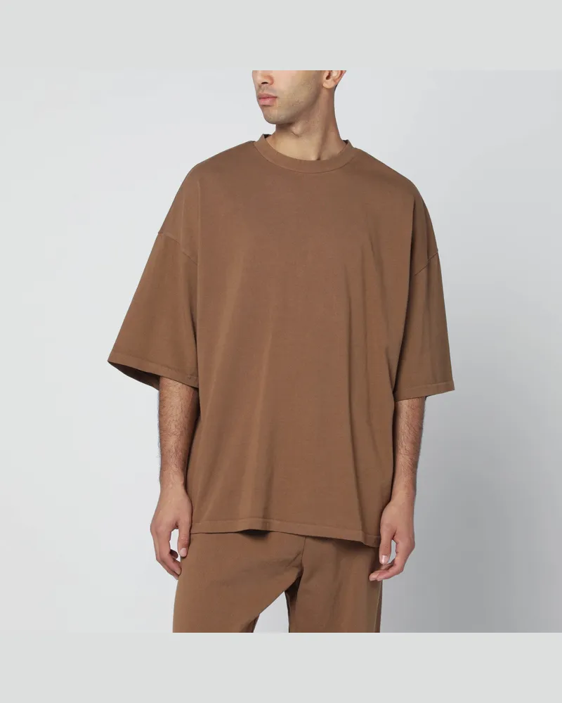 Entire Studios Braunes Boxy-T-Shirt Beige