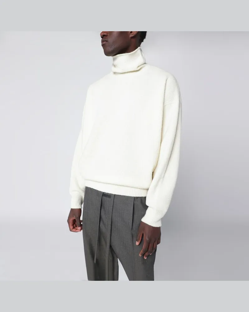 Fear of God Weißer Rollkragenpullover aus Wolle Weiß
