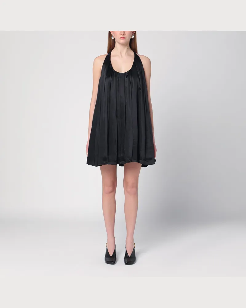 Loewe Schwarzes Trapez-Minikleid aus Viskose 