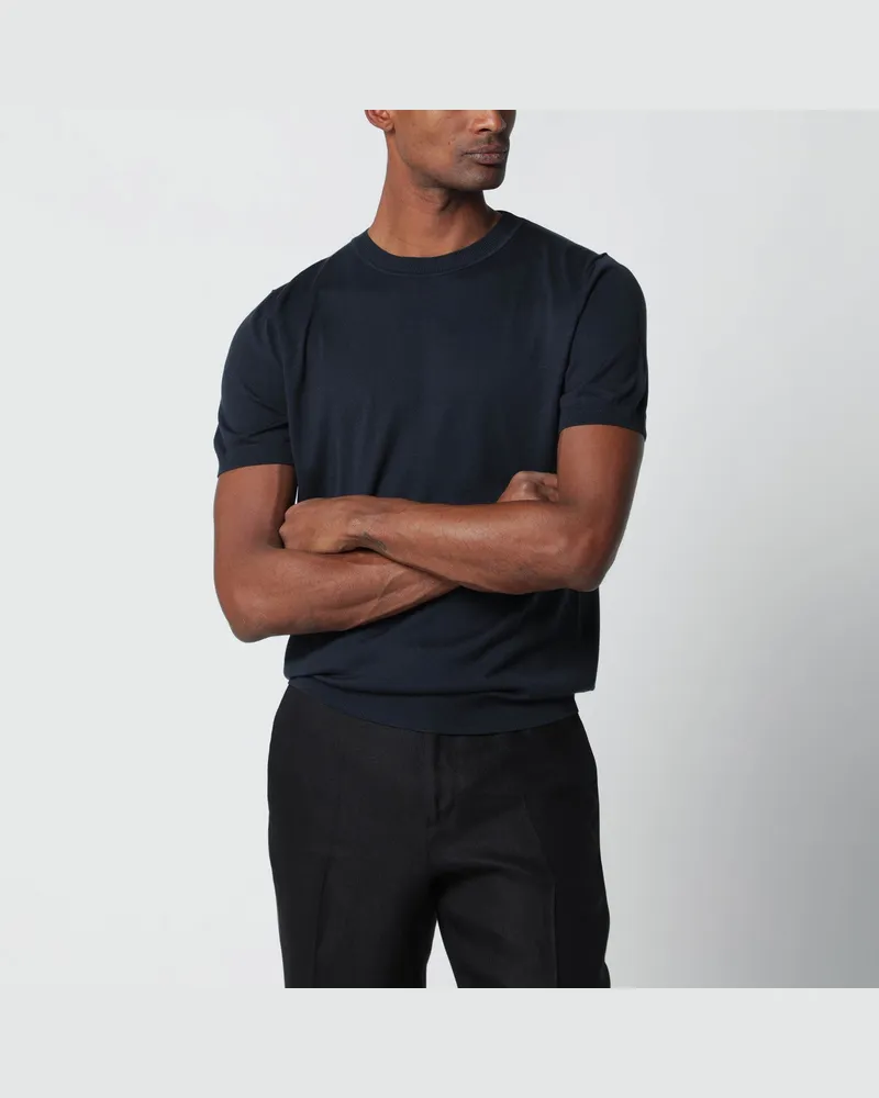 LARDINI Blauer Pullover aus Wollmischung 