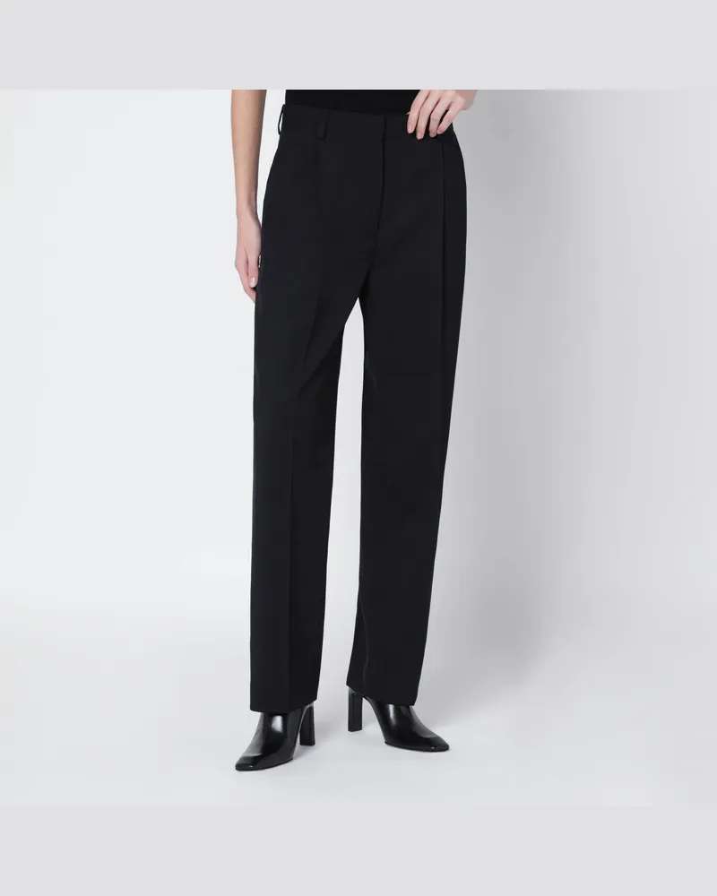Totême Schwarze Hose aus Wollmix Black