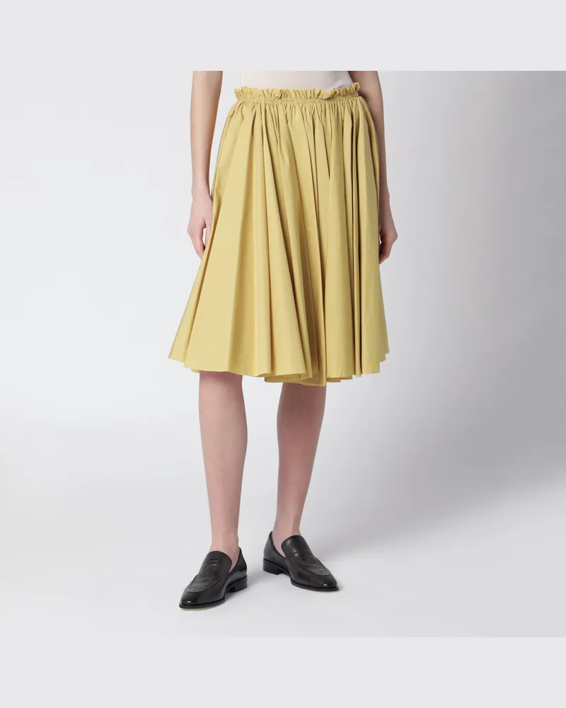 AMI Paris Pastellgelber Rock aus Baumwolle Yellow