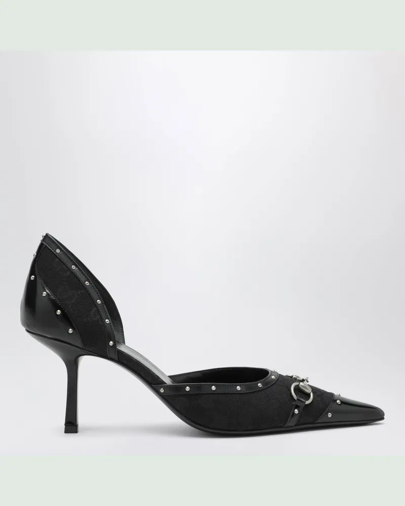 Gucci Savoy Pumps schwarz aus GG-Gewebe Black