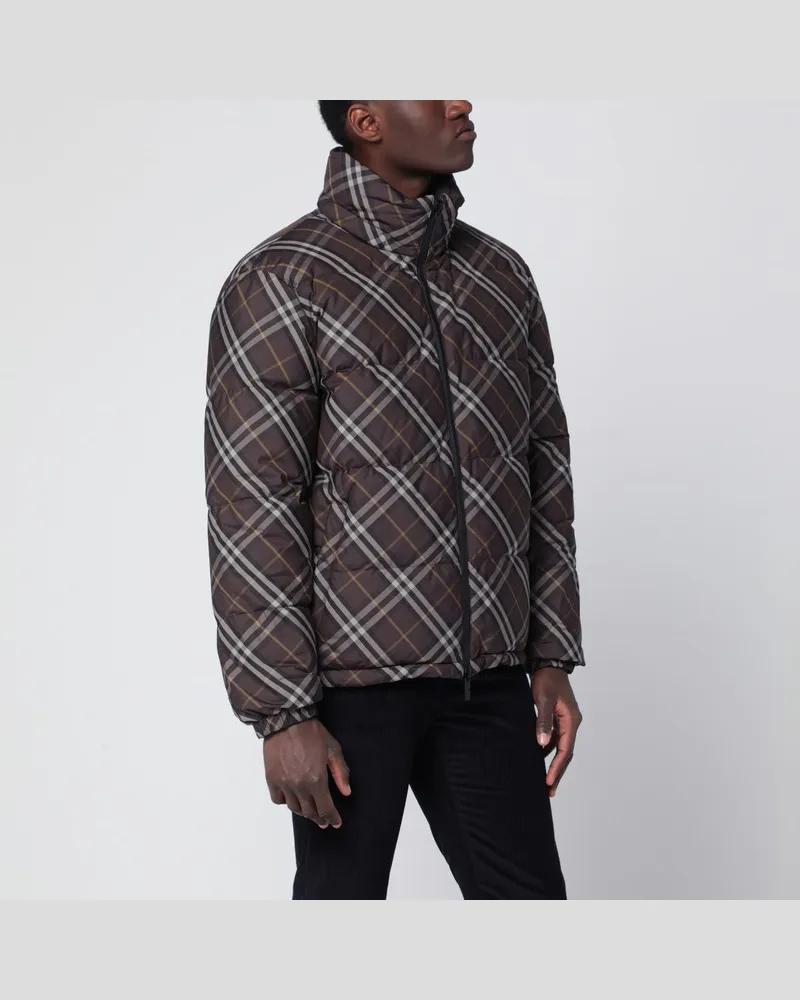 Burberry Wende-Daunenjacke in Braun mit Check-Muster Braun