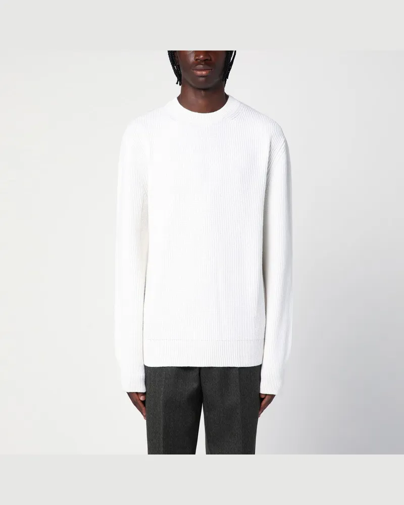 Ermenegildo Zegna Pullover Oasi aus beigefarbenem Kaschmir Weiß