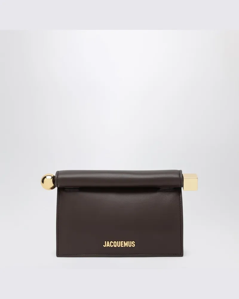 Jacquemus Die kleine braune Rond Carré Tasche Braun
