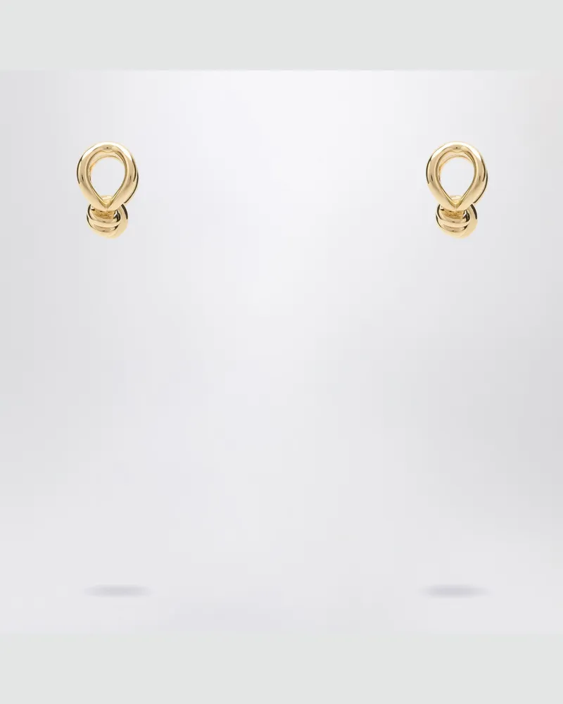 Bottega Veneta Goldene Ohrringe mit Knoten-Detail 