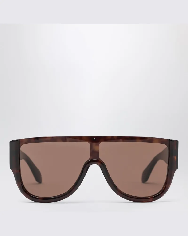Alaïa Braune Mask-Sonnenbrille Braun