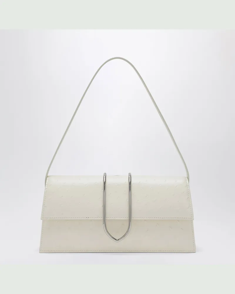 Jacquemus Le Bambino Long Tasche in Elfenbein aus Leder mit Fett-Effekt White
