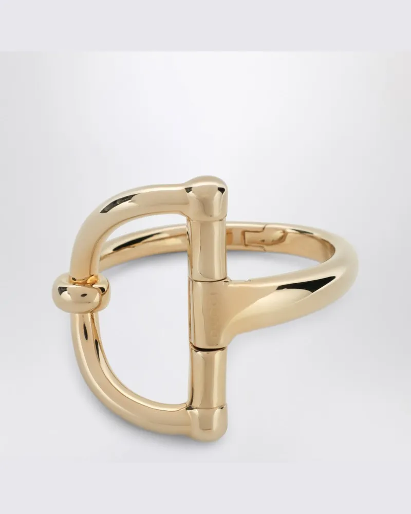 Gucci Goldenes Armband mit halbem Gebiss Metallisch