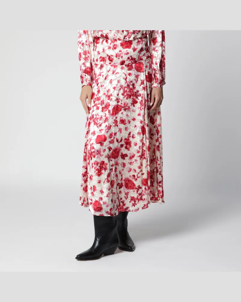 Isabel Marant Hilza Rock aus bedrucktem Seiden-Dévoré-Georgette Multicolor