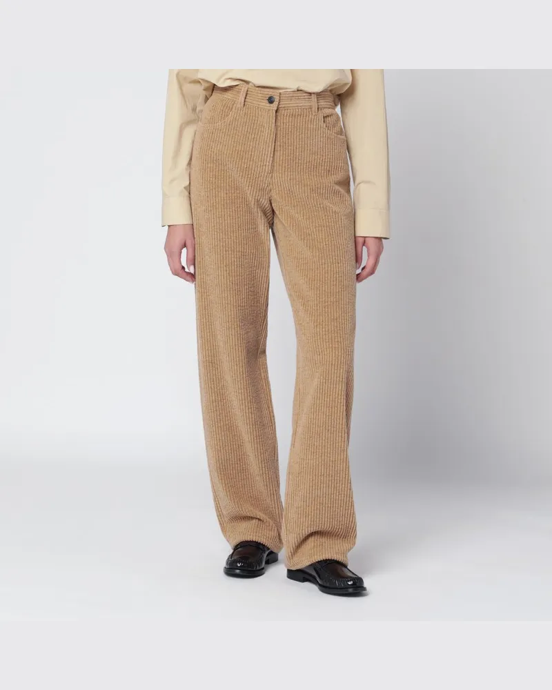 The Row Beigefarbene Clair-Cordhose Gelb