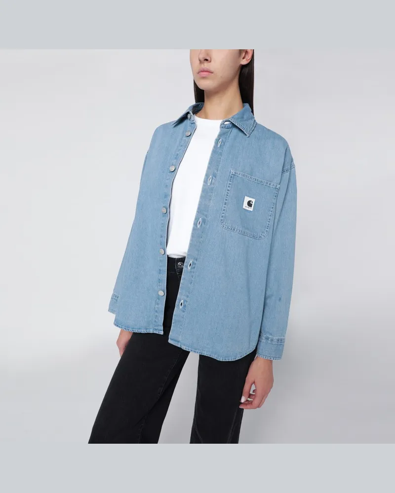 Carhartt WIP Ausgewaschenes blaues W' L/S Marly-Hemd Blau