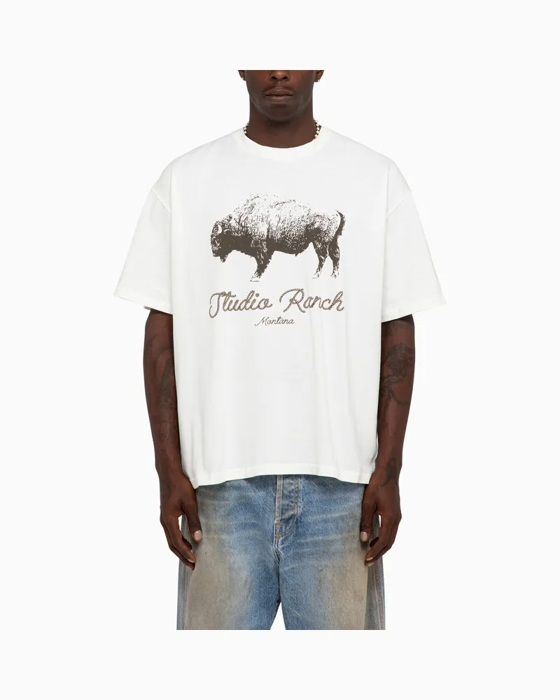 1989 STUDIO Weißes T-Shirt Studio Ranch Big Buffalo
