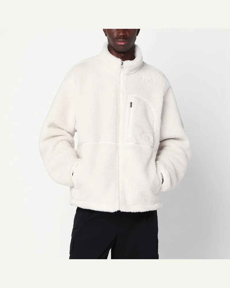 The North Face Weißer Fleecepullover mit Reißverschluss Hellblau