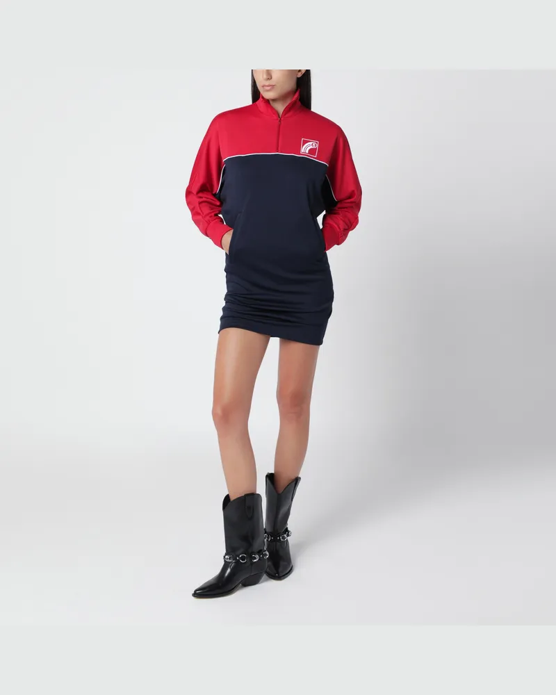 Maison Margiela Sportliches Minikleid in Navyblau/Rot Blue