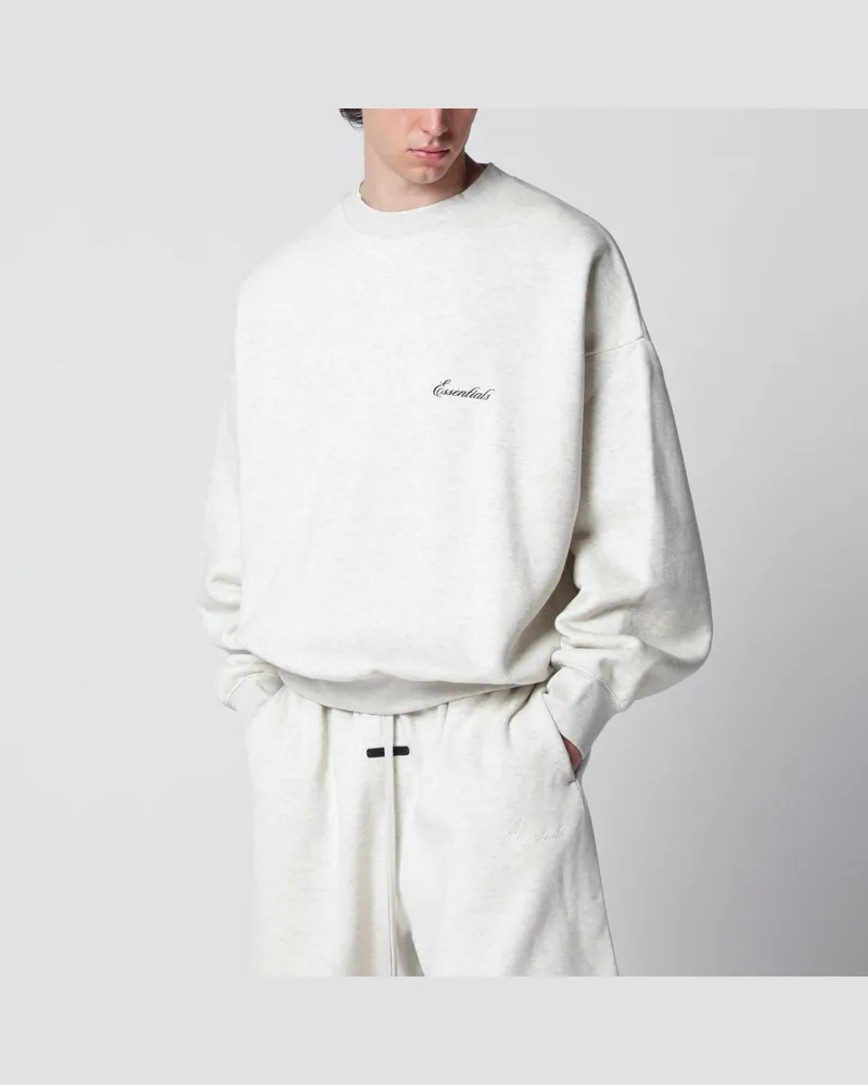 Fear of God Crewneck-Sweatshirt Signature SS26 aus Fleece in Oatmeal Heather Beige